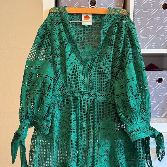 FARM Rio Green Crochet Maxi Dress - Picture 4 of 11